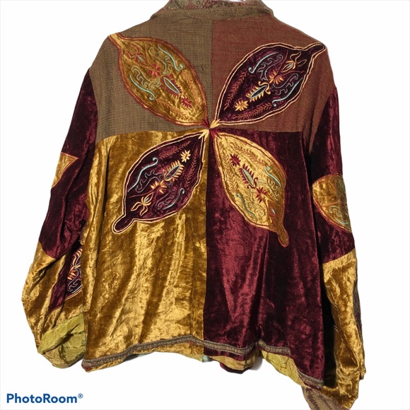 🔥SALE🔥Vintage Patchwork Artsy Jacket - Picture 2 of 5
